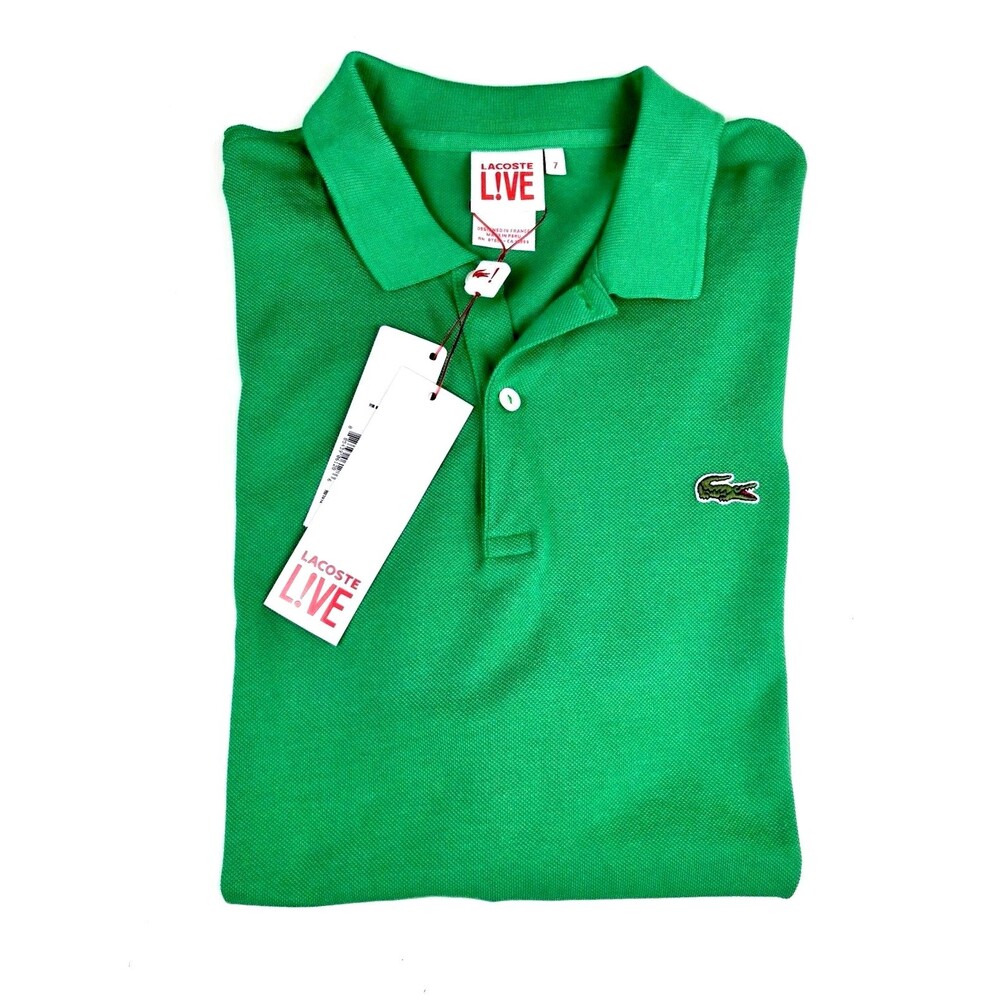 NWT Lacoste Men’s Preppy Old Money Holiday Sz 7/XL Green Polo Short Sleeve